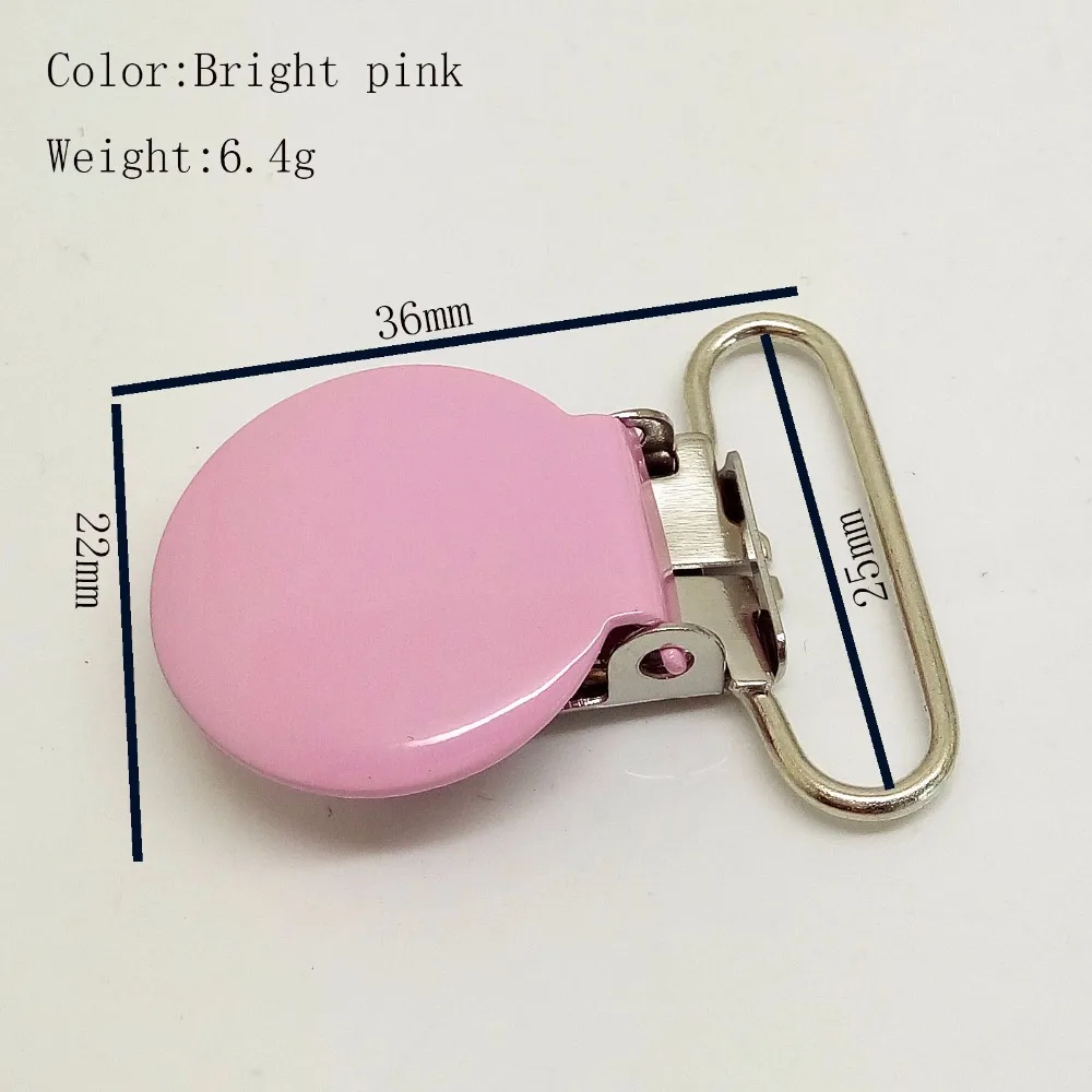 20pcs/lot round metal suspender hardware 25mm with bright pink 6 sizes available | Дом и сад