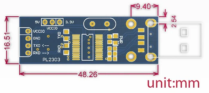 PL2303-USB-UART-Board-type-A-size