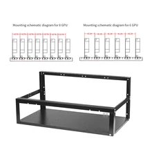 ATX Open Air Mining Frame Case DIY Rig Case 6 to 8 GPU BTC LTC ETH Mining Frame Case With HDD SSD Trays For Mining Machine