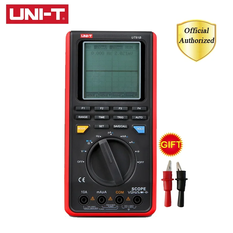 UNI-T UT81B UT81C Ручной цифровой мультиметры осциллограф электрические инструменты вход чувствительность диод USB интерфейс - Цвет: UT81B