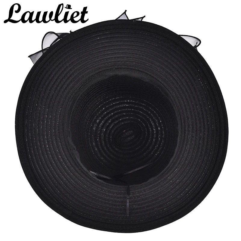 المرأة واسعة حافة قبعة الشمس لطيفة الصلبة الأزهار كنتاكي ديربي قبعة للنساء سيدة الكنيسة الزفاف قبعة مرِنة الصيف شاطئ كاب a323