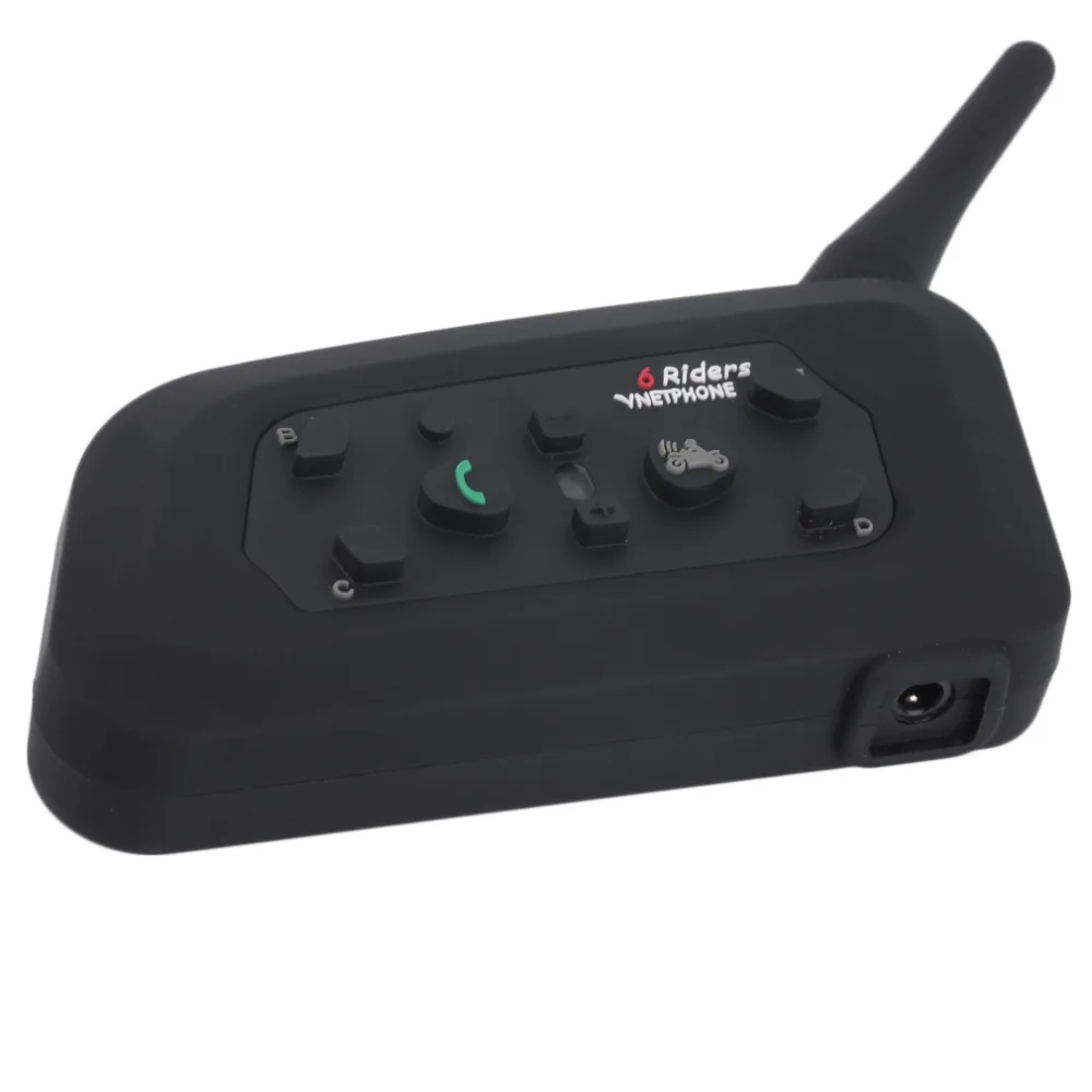 Гарнитура для мотоциклетного шлема V6 1200 м Bluetooth Intercom Intercomunicador 6 Riders BT переговорное