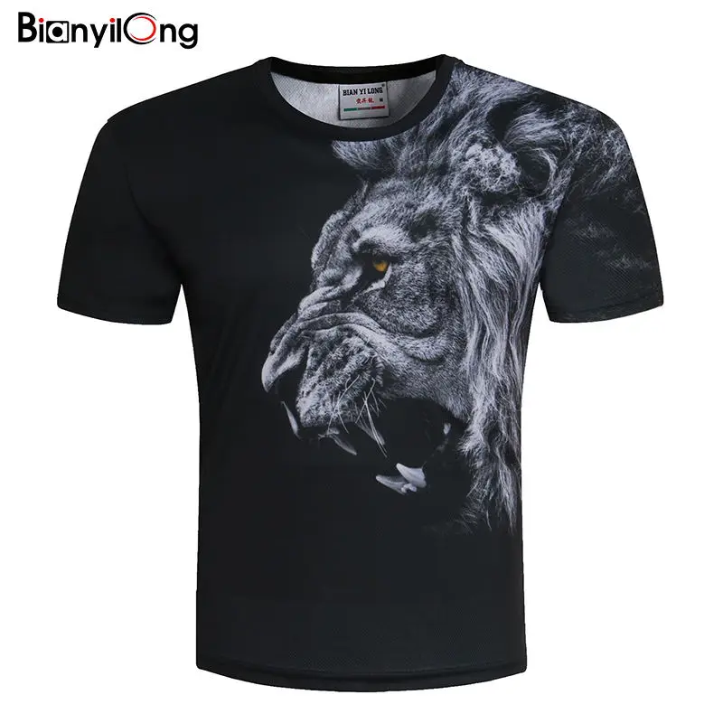 BIANYILONGNew Fashion Men/Women T-shirt 3d lion Pr