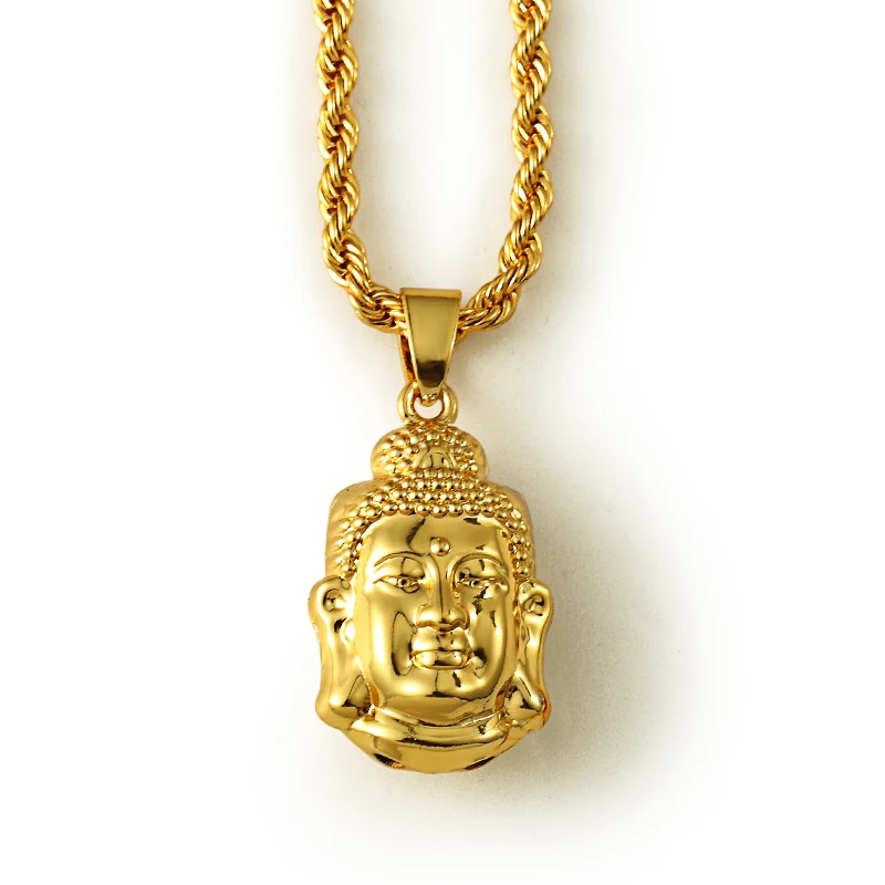 High quality bling Charm Chain pendants fashion Buddha statues long