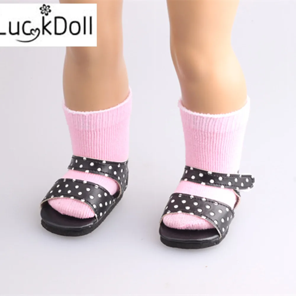 LUCKDOLL высокие эластичные короткие носки подходят 18 дюймов Американский 43 см Детские аксессуары для кукол, игрушки для девочек, поколение, подарок на день рождения