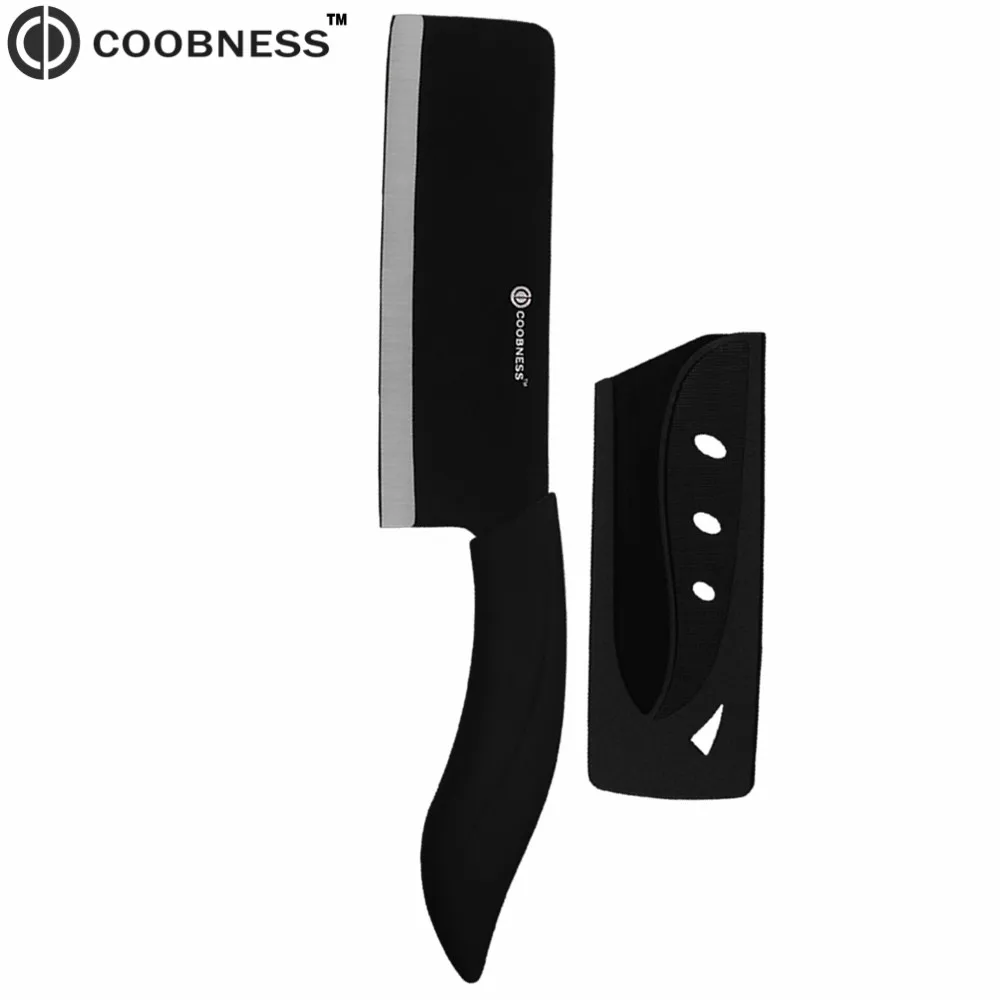 Handmade 5.5" Cleaver Ceramic Knife Sharp Zirconium Oxide Chef Kitchen Knife COOBNESS Brand