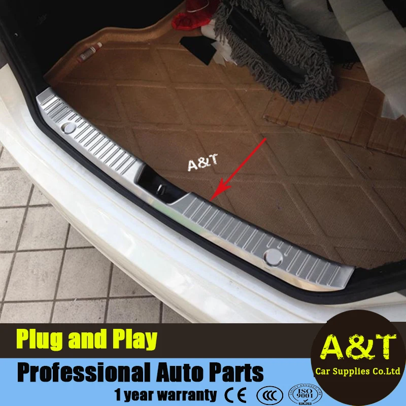 

DXA&T car styling for Sonata 8th stainless steel built-in trunk fender For 2011-2014 internal rear trunk Protection board