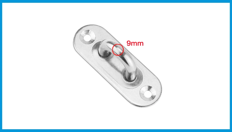 2 шт. тяжелых 9 мм SS304 продолговатые площадки пластины с проушиной штапельного кольцо крюк петля лодка морской яхты тени паруса галстук вниз
