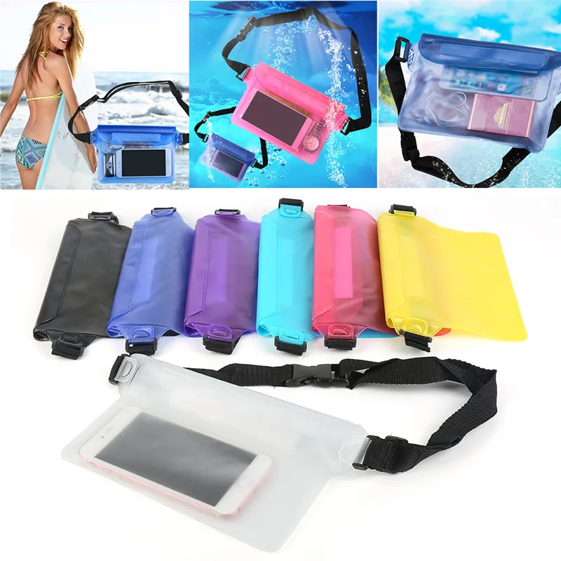 

1Pcs Outdoor Waterproof Pouch Bag Case with Strap for Beach Swimming Climbing Boating Travel Waist Pack for Phone Storage Bags
