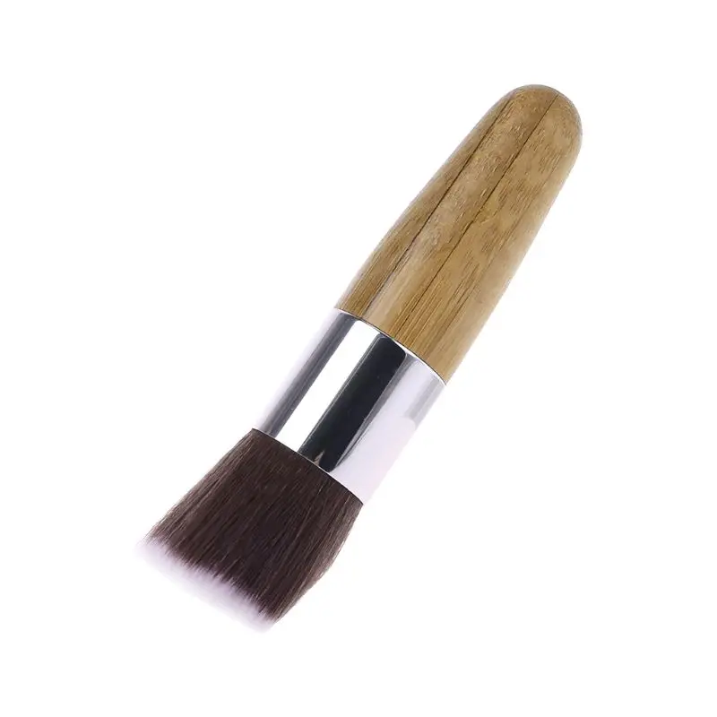 Pro Flat Top Buffer Makeup Bamboo Cosmetic Foundation Powder Kabuki