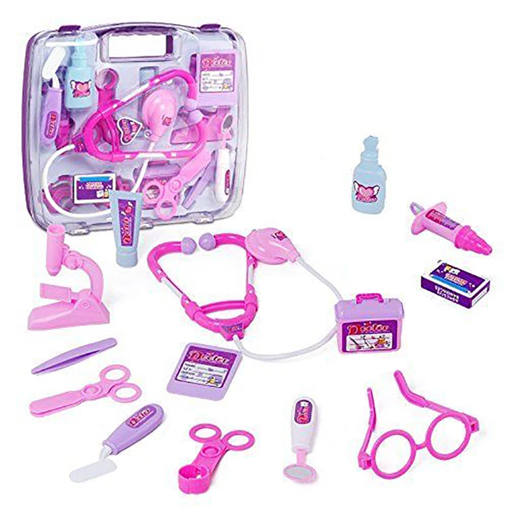 15pcs Doctor Kits Toy Electronic Stethoscope Medical Toys Set Pack For
