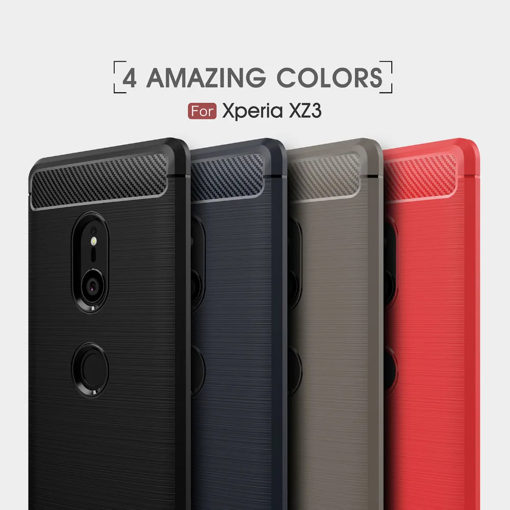 Чехол из углеродного волокна для Sony Xperia XZ3 XZ2 Premium XZ XA2 Plus XA1 L2 XZ4 xz 4 компактный чехол