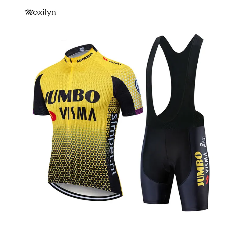 Moxilyn Pro Team JUMBO VISMA Велоспорт Джерси 9D набор велошорт Ropa Maillot велосипедная одежда для