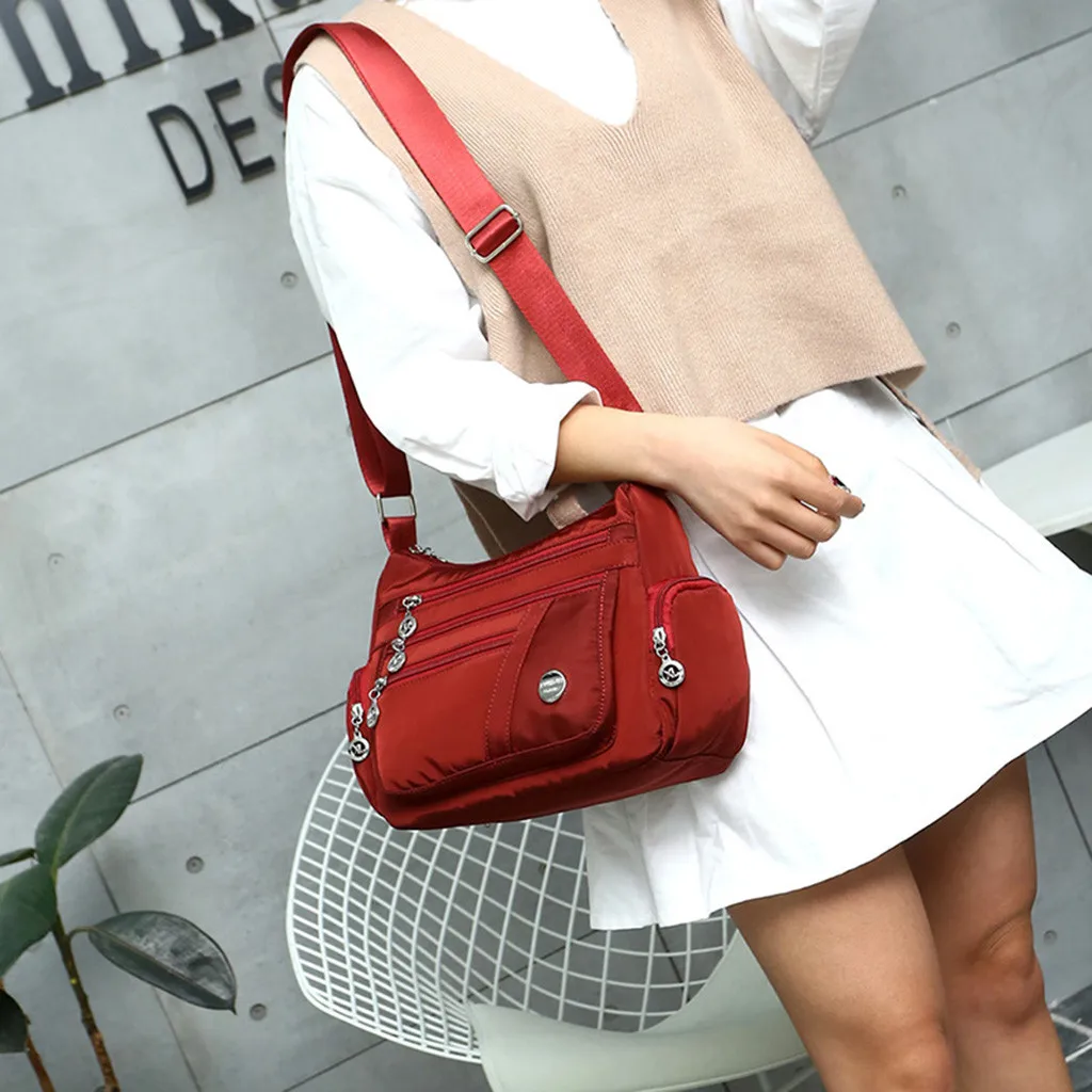 Женская модная нейлоновая сумка-мессенджер через плечо, водонепроницаемая сумка на ремне