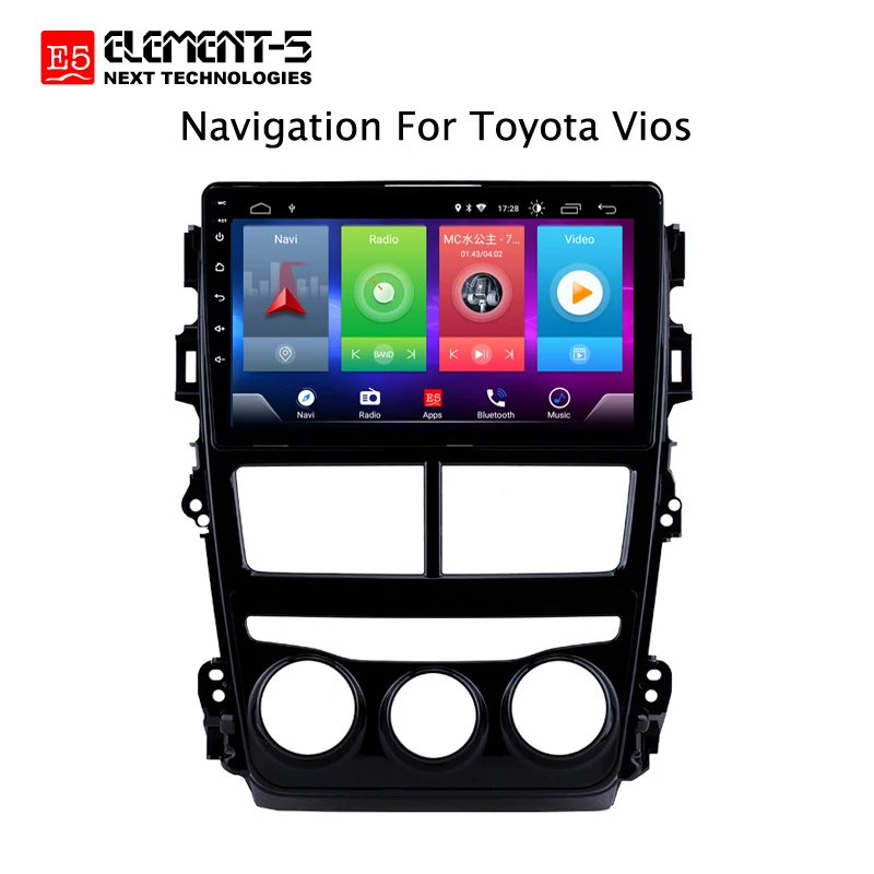 

Car Android 8.1 Multimedia Player for Toyota Vios YARIS 2018 MT GPS Navigation Device bluetooth steering wheel control support