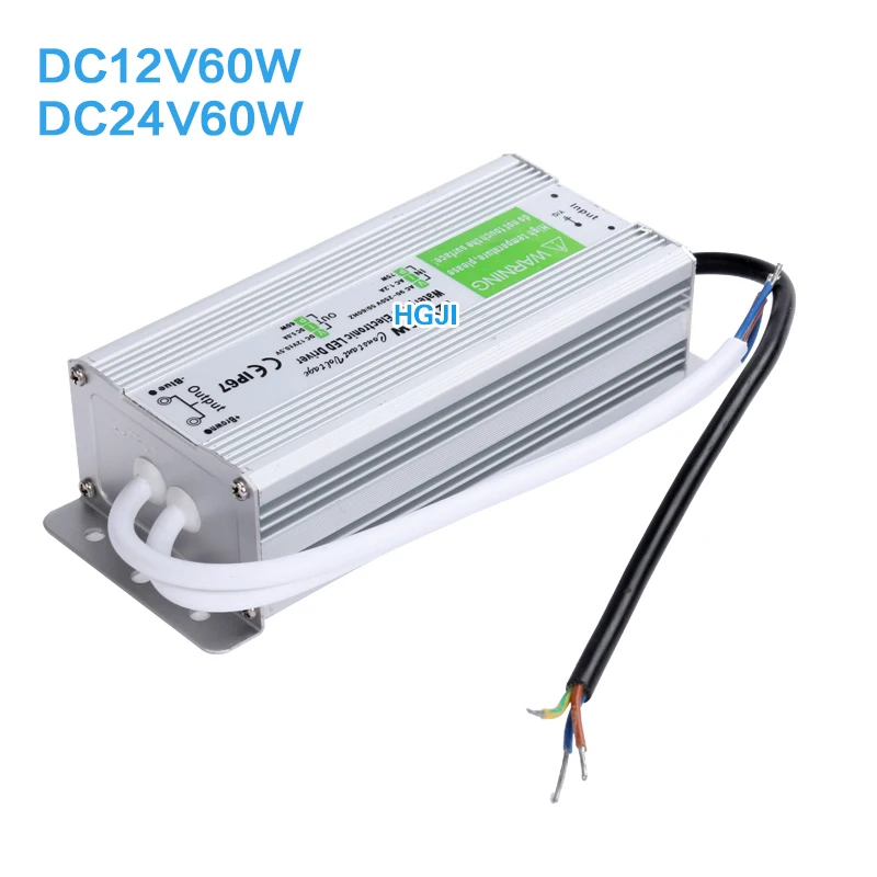 방수 IP67 LED 드라이버 Ac dc 12V/24V 10W 20W 30W 36W 45W 60W 80W 100W 120W 150W 200W 250W LED 스트립용 전원 공급 장치 조명