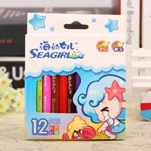 Море дочери короткий пункт цвет карандаш студентов мультфильм школьные офисные художественные принадлежности творческие подарки карандаш детей