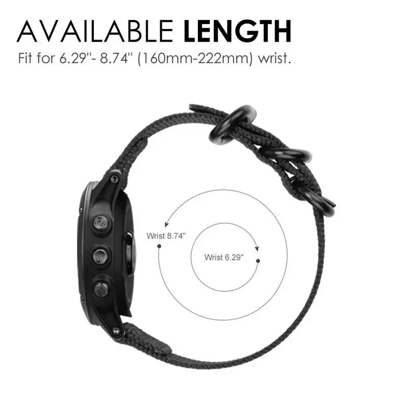 Ремешок YOOSIDE для наручных часов 26 мм из нейлона Garmin Fenix 5X/Fenix 5X Plus /Fenix 3/3 HR|garmin smart