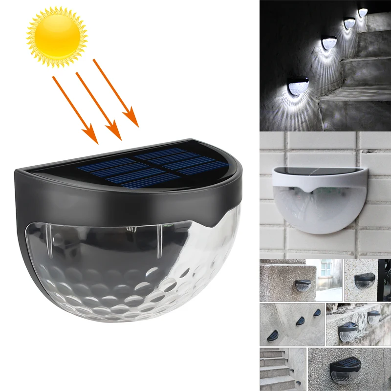 LED Solar Light Waterproof Solar Power Light Sensor Wall Light 6 LEDs Auto ON/OFF Outdoor Garden Patio Fence Lamp