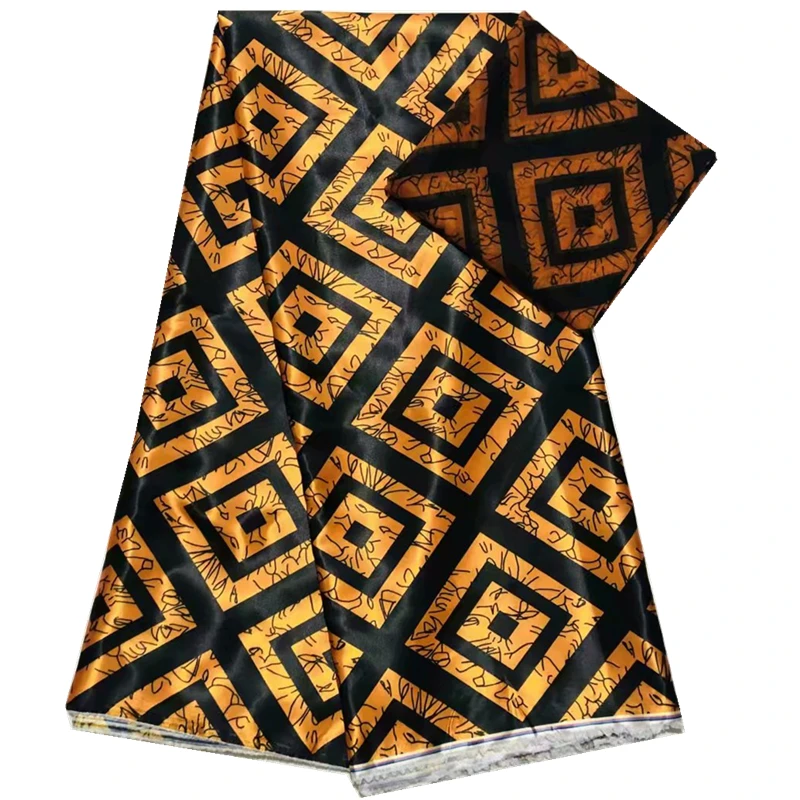 Шелковое шифоновое платье из шелковой ткани шелк с цифровой печатью Анкара ткань с шифоновой блузкой 4 ярдов+ 2 ярдов