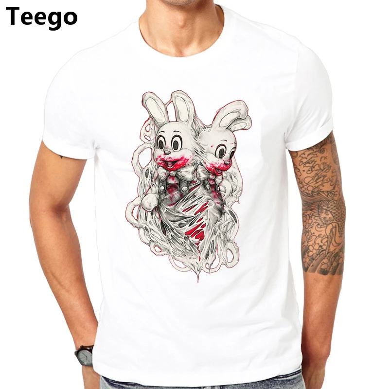 

Harajuku New ROBBIE THE EVIL RABBIT T-SHIRT - Silent Hill Horror Resident Evil Movie Game Summer Casual Clothing