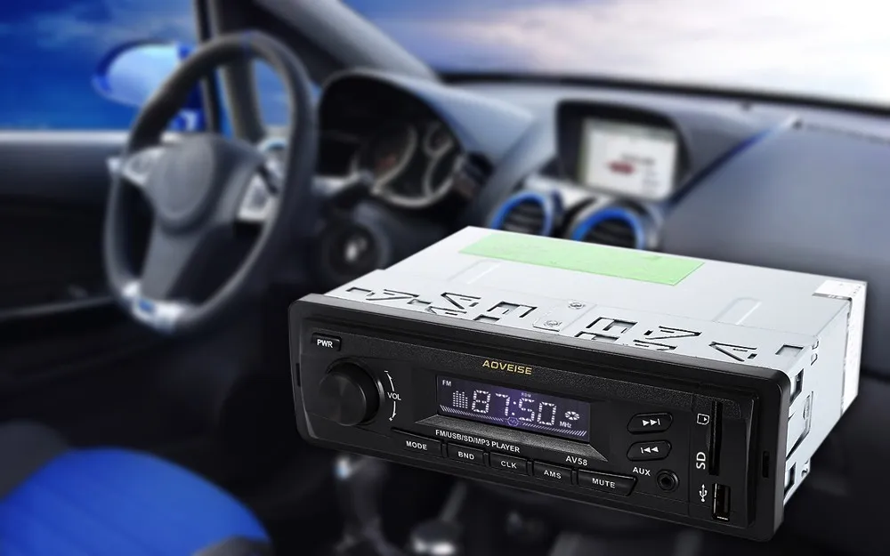 Buy 1DIN Car Audio Stereo FM Player HD AV58 12V FM Radio USB SD AUX Single DIN