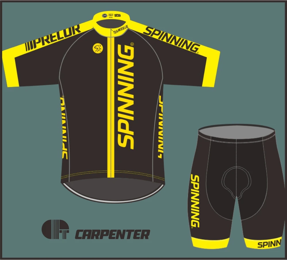 

SPINNING JERSEY WSSC conference black yellow cycle clothes 25th anniversary teamissue cycling jersey