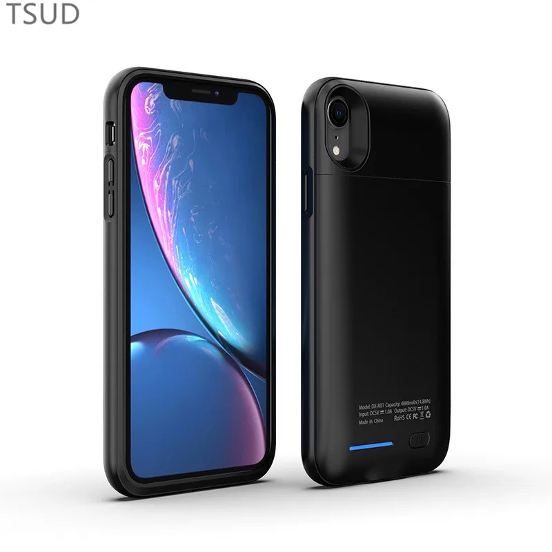 4000 мАч Высокая емкость батарея зарядное устройство чехол для iphone xr внешняя Магнитная подставка Беспроводная зарядка чехол для iphone xr