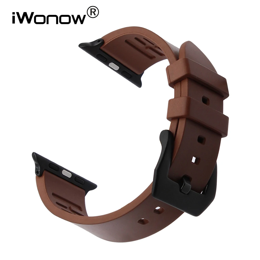 Ремешок iWonow для часов резиновый спортивный браслет iWatch Apple Watch 38 мм 40 42 44 Series 5 4 3 2