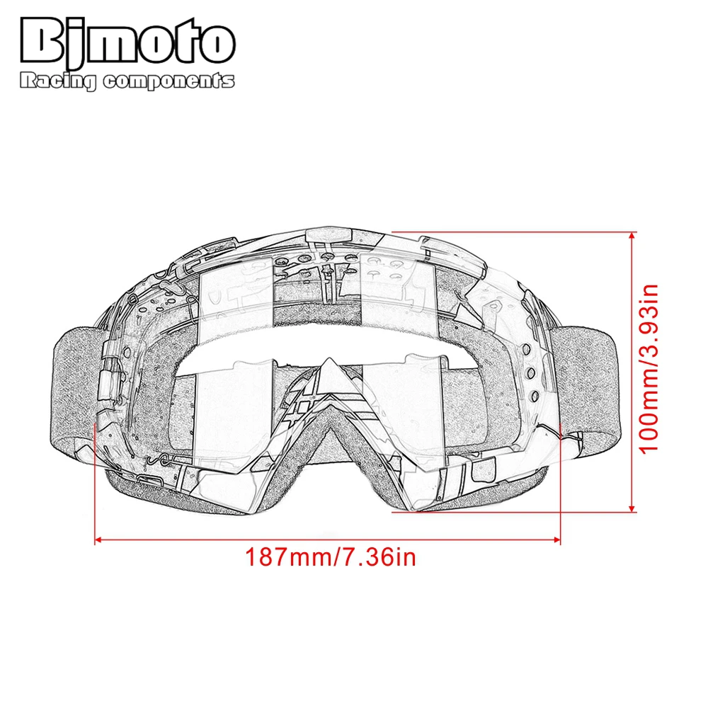 BJMOTO очки для мотокросса Gafas спортивные гоночные мотоциклетные очки солнцезащитные очки для грязного велосипеда ATV внедорожный Мото шлем