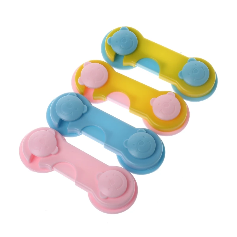 4 قطعة/المجموعة الملونة أبواب أدراج خزانة طفل منتجات الأطفال أطفال الأمن حماية السلامة قفل البلاستيك الملونة