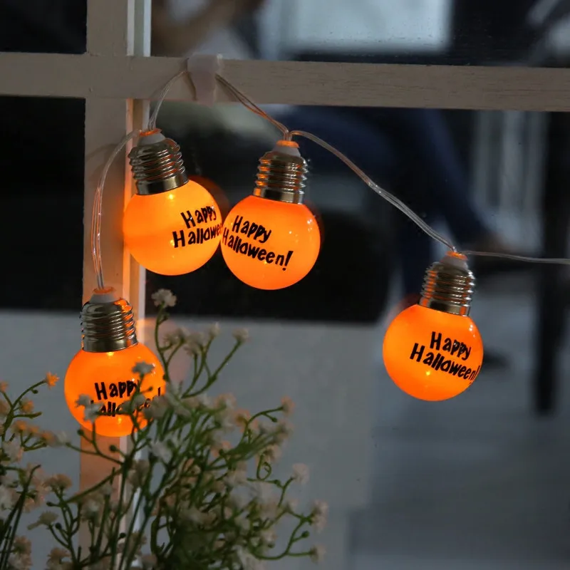 1x halloween led string lights bulbs shape battery powered or plug ac110v220v 3m 20leds - Halloween Light Bulbs 1x halloween led string lights bulbs shape battery powered or plug ac110v220v 3m 20leds - Halloween Light Bulbs