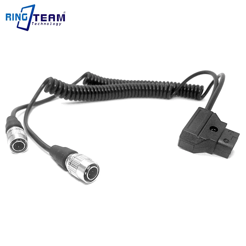 

Spiral Coiled Power Cable D-Tap Splite To HRS Hirose 4 Pin Male Connector For ZOOM F8 F4 Sound Equipment Device 688 633 644 ...
