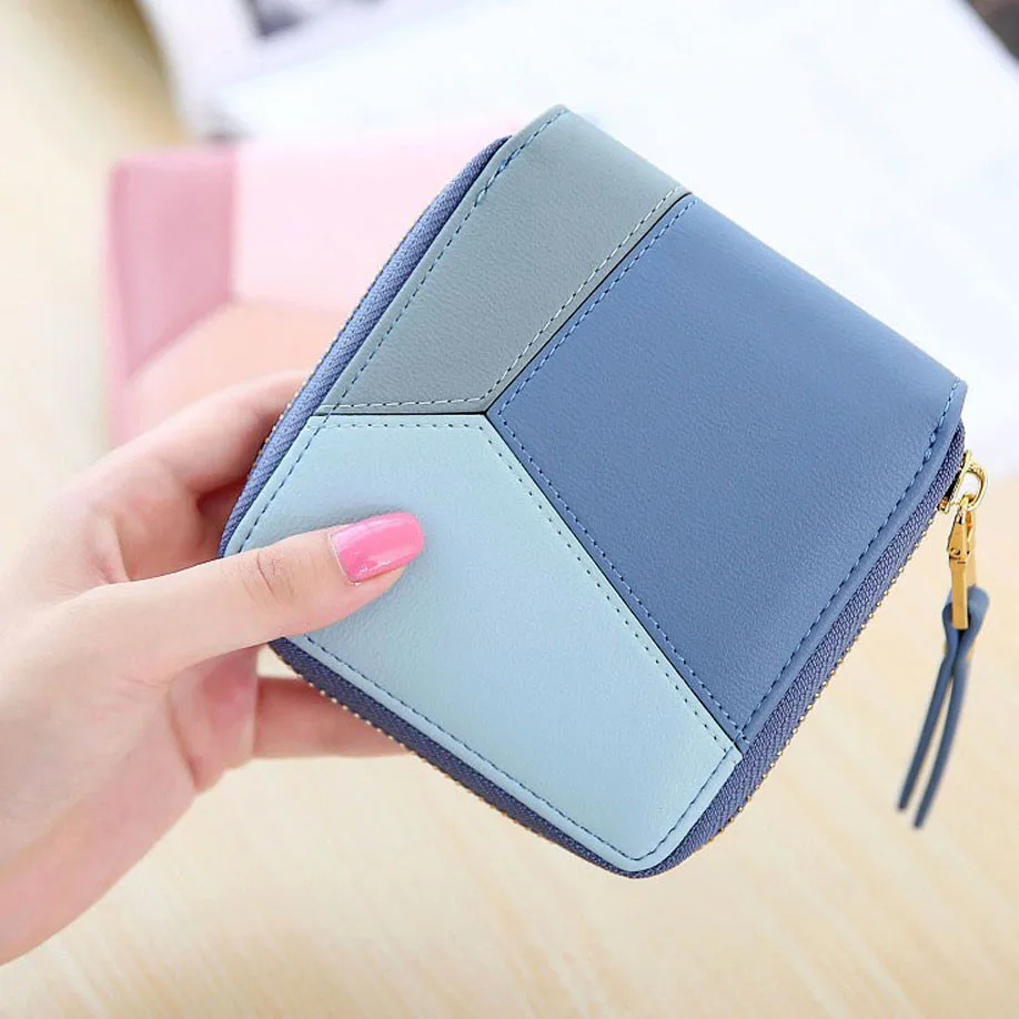 Женский короткий клатч Aelicy на молнии стандартный 0912 2019|wallet women|clutch walletcarteira feminina |