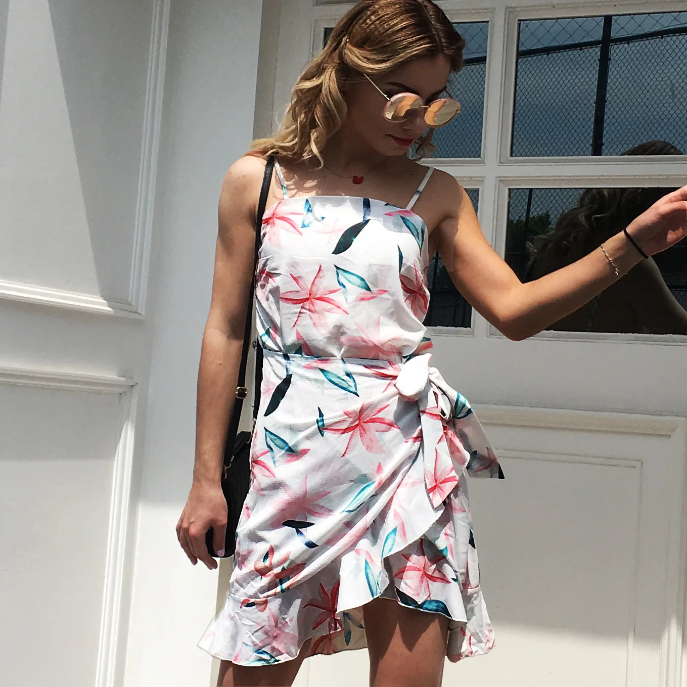 overlapping short gown style