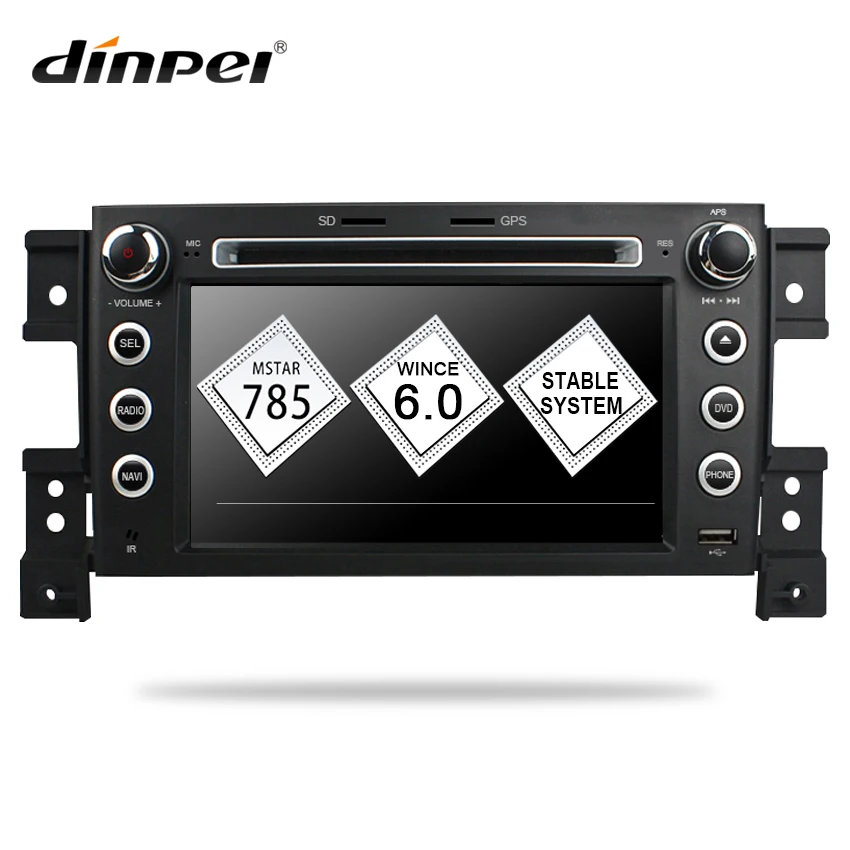 Dinpei 7 &quotавтомобильный DVD мультимедийный плеер для Suzuki Grand Vitara 2005-2013 gps радио Bluetooth 2