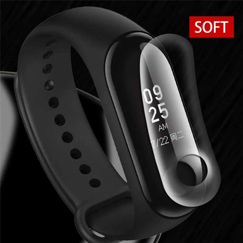 Защитная пленка для браслета Xiaomi 2 Smart mi band закаленная Гидрогелевая устойчивая к