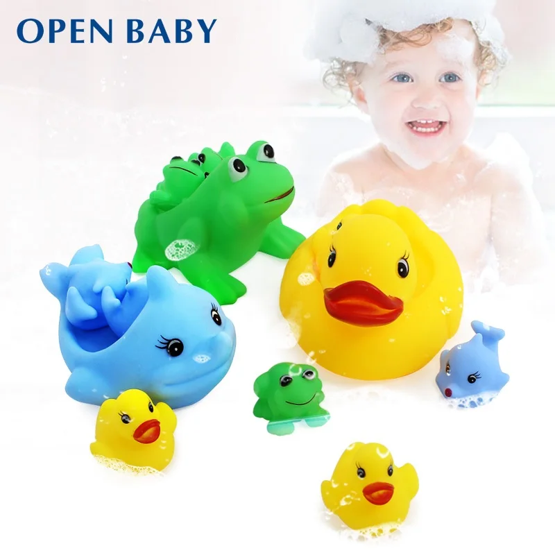 Promotion Total 3 Sets Squeaky Baby Bath Water Toys Good Quality 3 Big