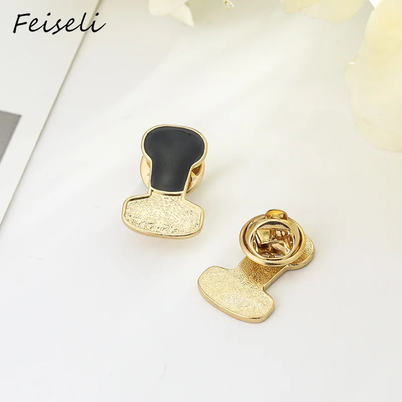 Feiseli мультяшная эмалированная Love Feather кофейная брошь зерна для женщин Винтажный