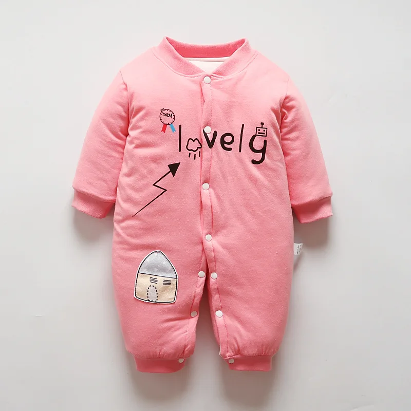 

BibiCola winter children romper boys cotton long sleeve jumpsuit clothes infant girls cartoon warm rompers baby winter clothing