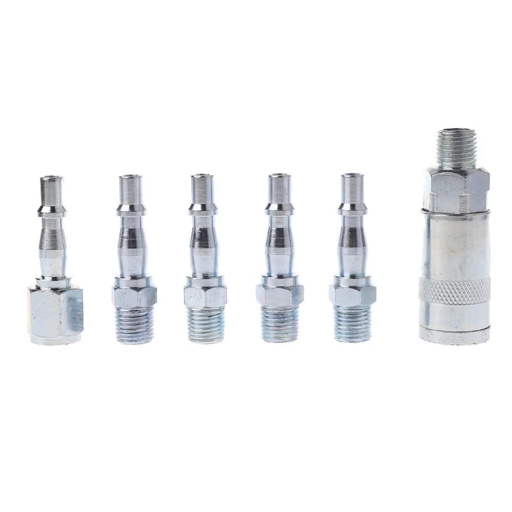 

6 Pcs Air Line Hose Compressor Fitting Connector Quick Release Set 1/4" BSP