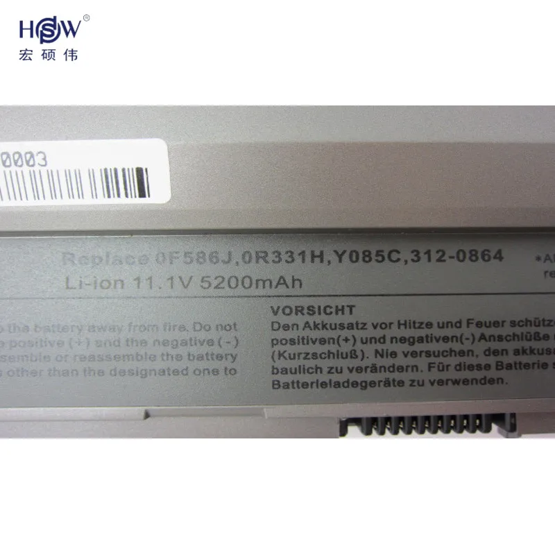 HSW 5200 мАч аккумулятор для ноутбука Dell W346C, для Latitude E4200, 00009312-0864451-10644453-10069, F586J, R331H, R640C, R841C акумуляторная батарея