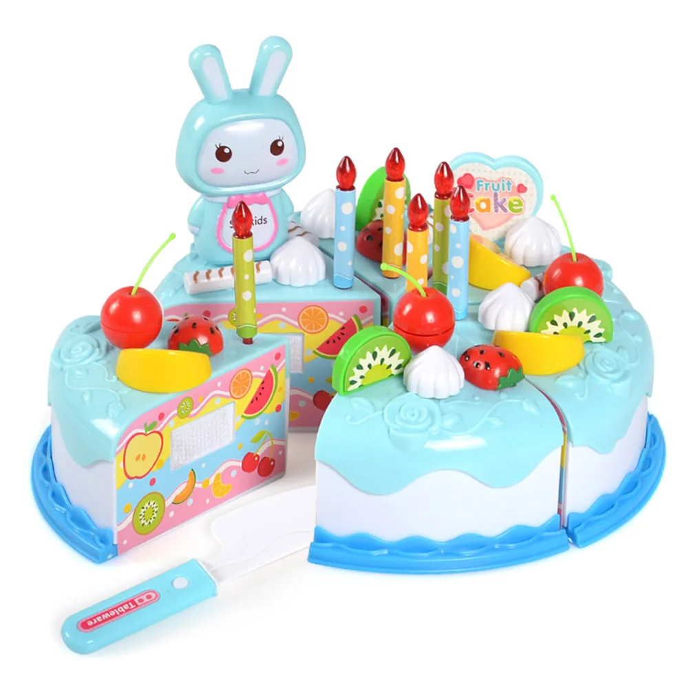 37 шт./компл. Для детей игрушки ролевые игры моделирование торт ко дню рождения для резки милый Рождественский подарок