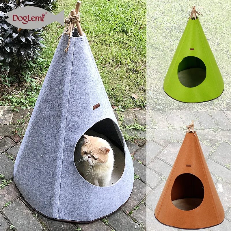 Doglemi природа Pet иглу фетр собака дом кошек Складная кровать новый дизайн палатка