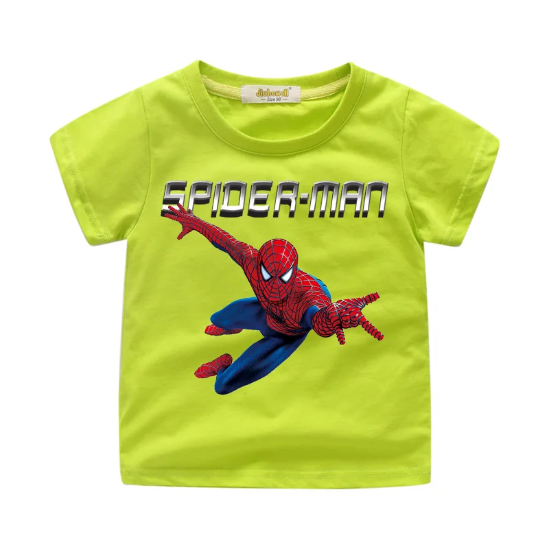 1-11Y Kids Spiderman T-shirts Children Cartoon 3D Hero Print Tshirts Clothing Boy Girls Summer Cotton Short Sleeve Tee Top WJ208 (7)