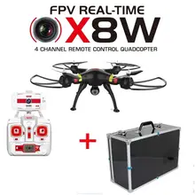 Free Shipping! Black Syma X8W Explorers Drone WiFi FPV RC Quadcopter + Carrying Case Bag Box