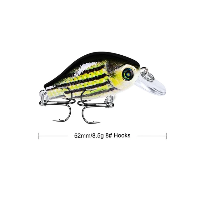 1pcs 52mm 8.5g Crank Fishing Lure Wobbler Floating Artificial plastic Hard Bait Trout Crankbait Bass Pike Japan Fishing Tackle 4