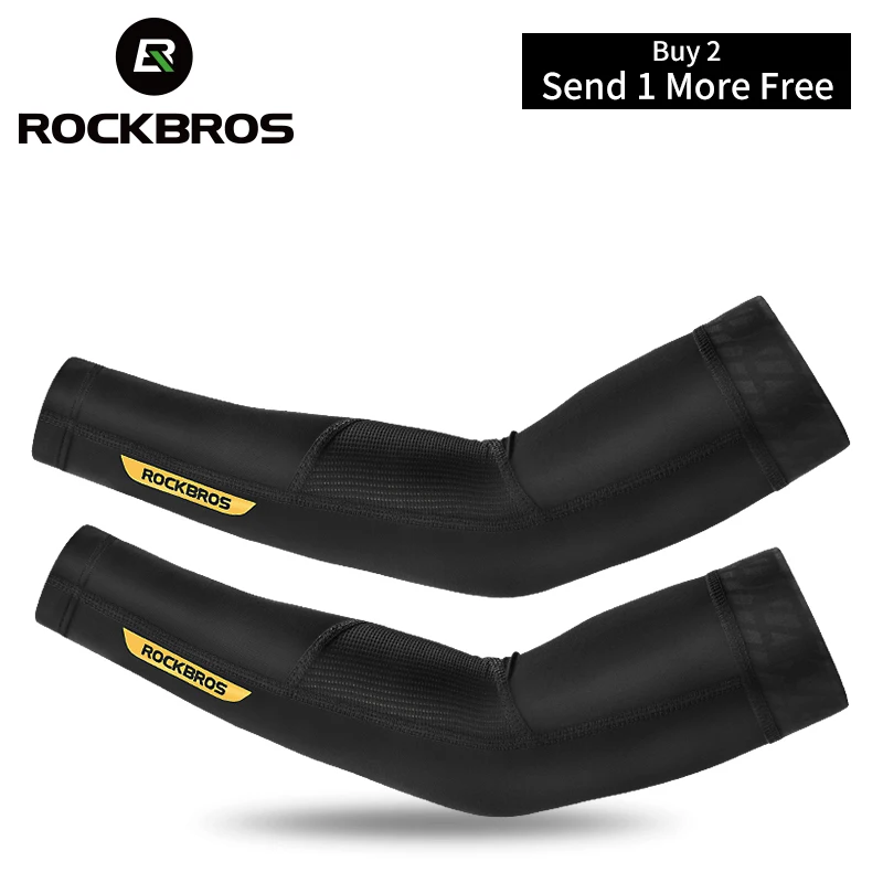 

ROCKBROS Outdoor Volleyball Sleeves Sport Fitness Arm Warmers Cycling Sunscreen Anti-UV Arm Sleeves Ice Silk Fabric Basketball