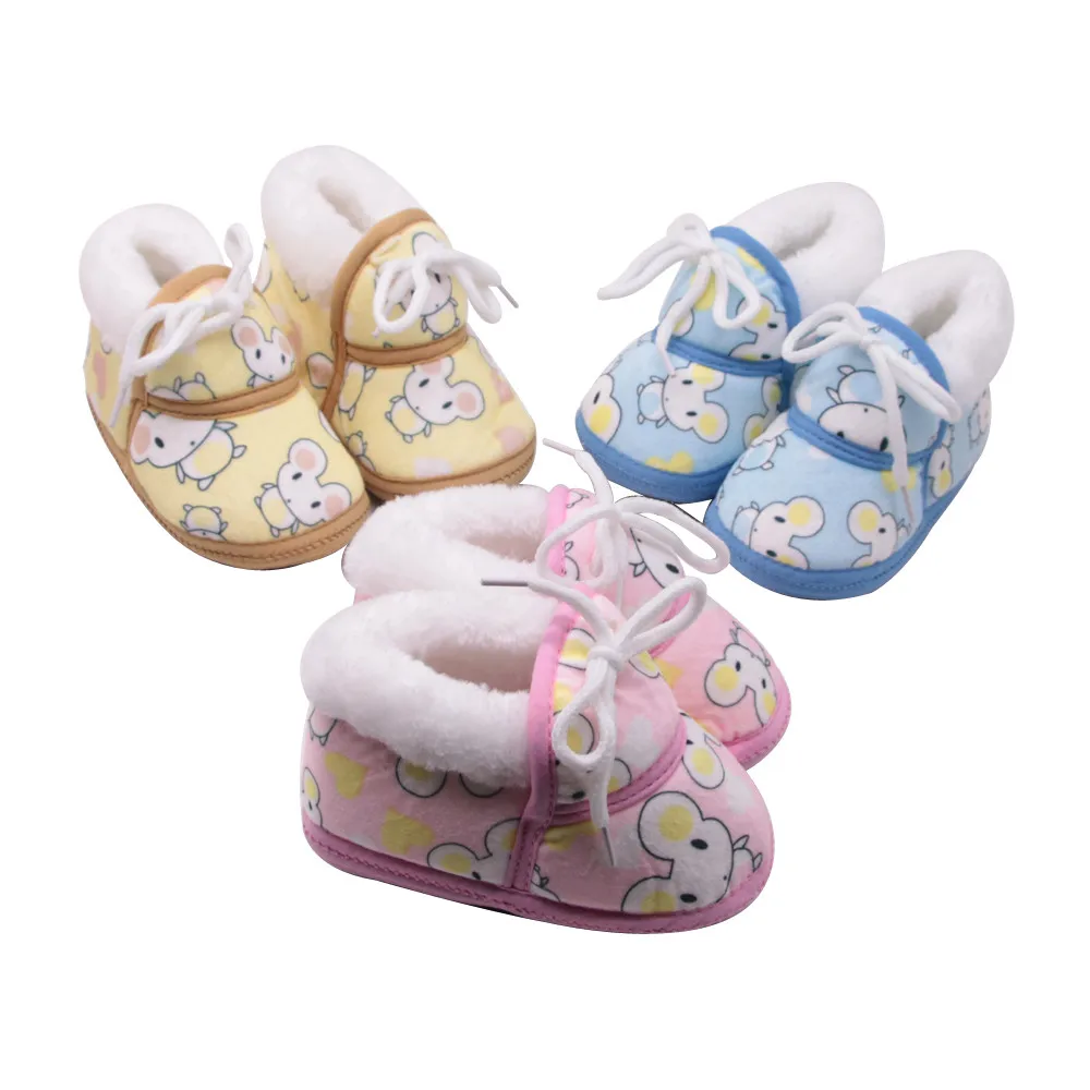 Повседневная обувь, новая Брендовая обувь высокого качества для новорожденных девочек и мальчиков, обувь с рисунком мышки, обувь с принтом
