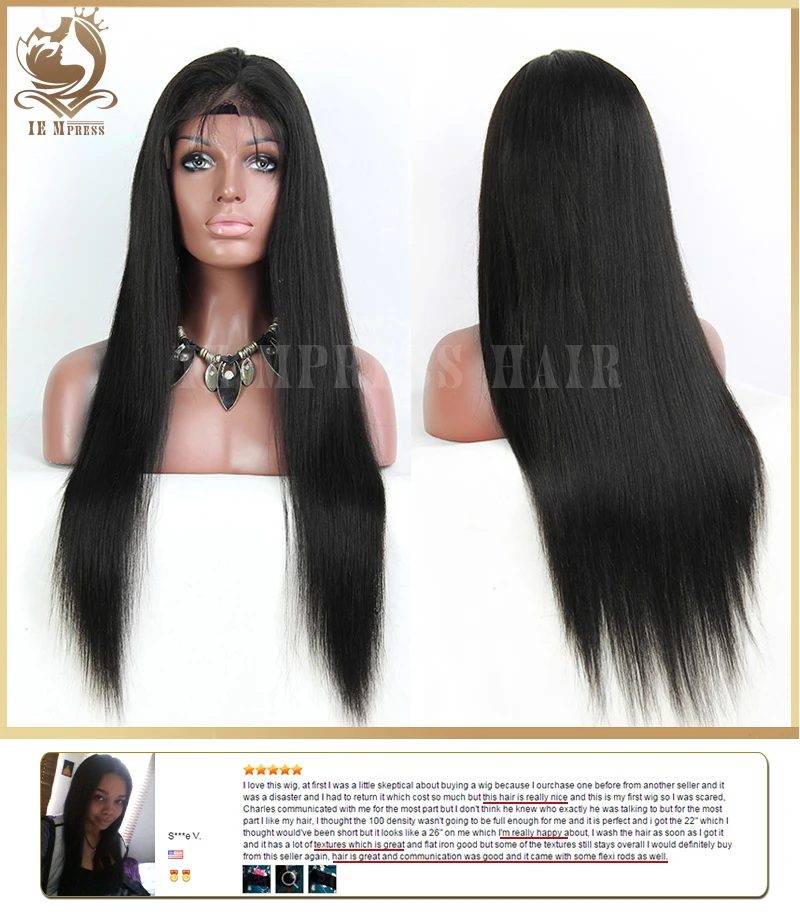 Indian Virgin Hair Lace Front Wig Full lace wig With Baby Hair ...